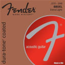 Fender Dura-Tone Coated 80/20 Bronze Acoustic Guitar Strings - Extra Light | 880XL