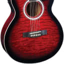 INDIANA Electro 6 String Acoustic-Electric Guitar, Right Handed, Red Sunburst (MAD-QTRD)