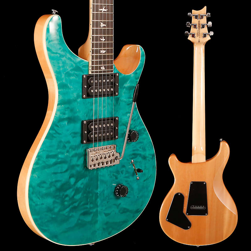 PRS Paul Reed Smith SE Custom 24, Quilt Turquoise 7lbs 7.1oz