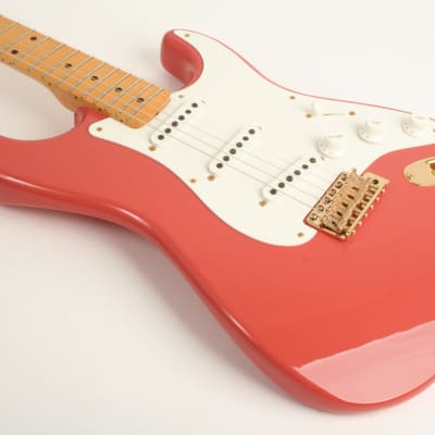 Fender Custom Shop 1955 Stratocaster DLX Closet Classic 1-Piece Maple Neck Faded Aged Fiesta Red CZ585601 image 9