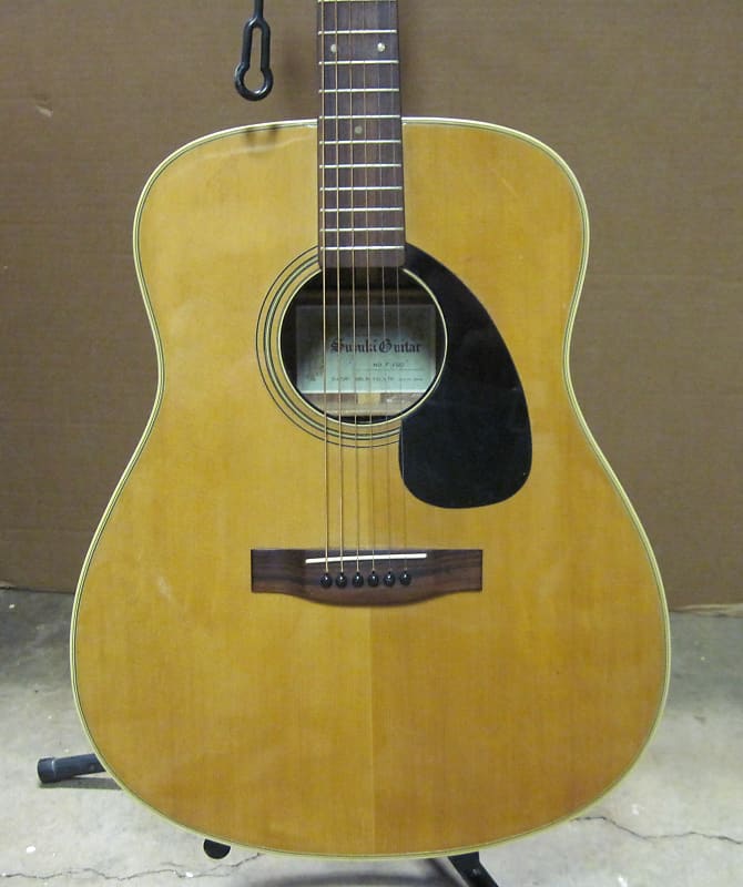 Vintage Suzuki F-100 folk guitar with case | Reverb