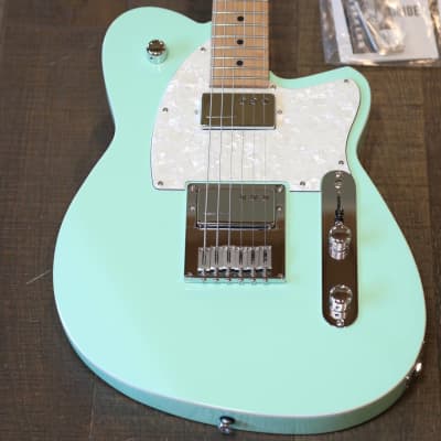 2023 Reverend Cross Cut Solid Body Electric Guitar Oceanside Green + OHSC image 2
