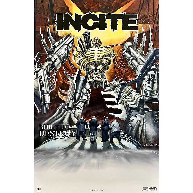 INCITE - Built To Destroy Ltd Ed RARE New Tour Poster! Thrash | Reverb