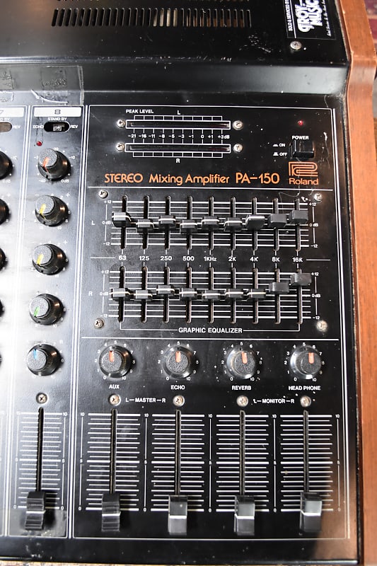 Roland PA-150 Stereo Mixer with Spring Reverb 80's | Reverb