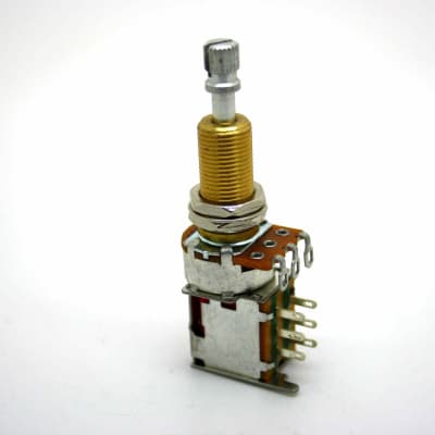 AUDIO 500K PUSH-PUSH POTENTIOMETER LONG SHAFT 3/8 INCH - MADE IN USA! for sale