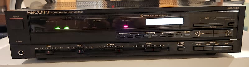 Scott Vintage Scott RS250 AM/FM Stereo Synthesized Receiver 1989 - Black metal  			