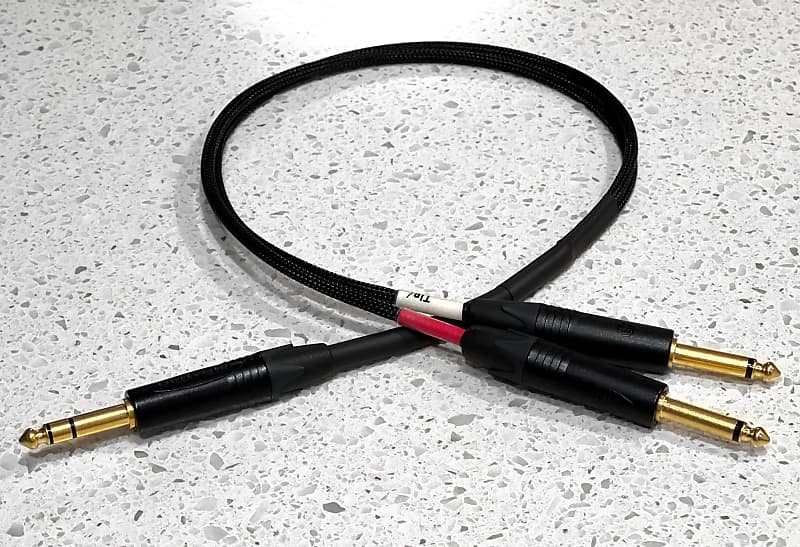 Mogami GOLD Insert TS02 TRS to Dual TS Insert Cable 2FT Reverb