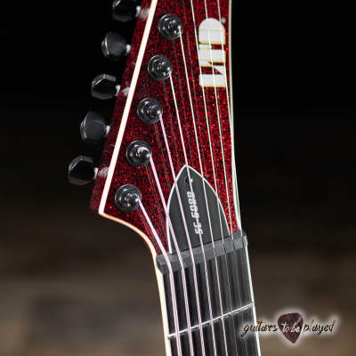 ESP LTD SC-608 Stephen Carpenter 8-String Baritone Guitar w/ Case – Red Sparkle image 5