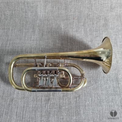 Sinfonia ( Scherzer) Made in Germany cornet rotary, case, Bach