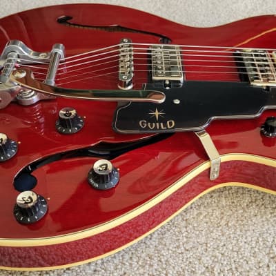 Guild Starfire V Electric Guitar, Cherry Red Finish, New Hard Shell Case image 6