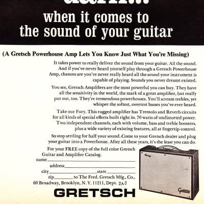 Gretsch Fury 6166 Stereo Guitar Combo Amp 2x12" / Valco Tube Amplifier like Supro Airline National image 11