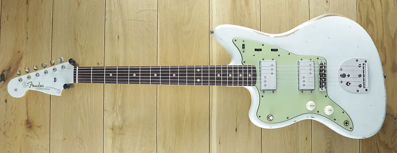 Fender Custom Shop Dealer Select CuNiFe Wide Range Jazzmaster Relic Olympic  White Left Handed R120875