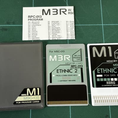 KORG M3R PCM PROGRAM CARDS ETHNIC 2 RSC-13S MSC-013 & RPC-013 w/ case
