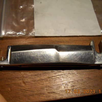 Gibson Replacement Joe Glaser Wrap-Around Compensated Tailpiece, 1953 - 1960  Replacement Bridge “Stud Finder” (Aged Nickel) image 1