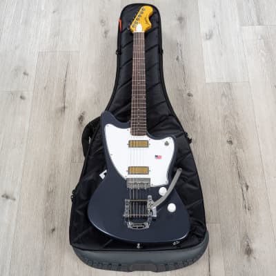Harmony Standard Silhouette Bigsby Guitar, Rosewood Fretboard, Slate image 10