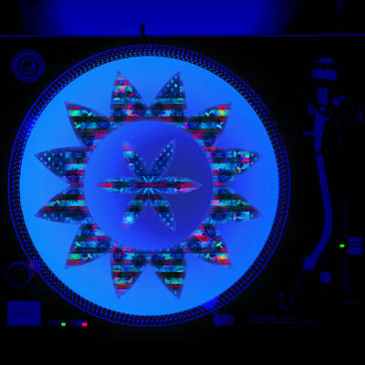 Made in America - DJ Turntable Slipmat 12 inch LP Vinyl Record Player Glow Series (glows under black light) image 1