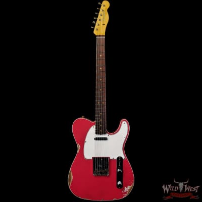 Fender Custom Shop 1962 Telecaster Custom Rosewood Slab Board Hand-Wound Pickups Relic Fiesta Red 7.10 lbs image 3