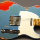 Fender Custom Shop Telecaster 1952 Heavy Relic Lake Placid Blue over Candy Apple Red