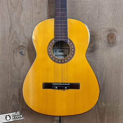 Hohner HG-13 Vintage Classical Acoustic Guitar Natural w/ Chipboard Case imagen 1