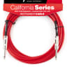Fender California Series 15' Instrument Cable, Candy Apple Red