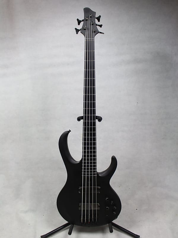 Ibanez BTB Iron Label 5-String Electric Bass Black Flat | Reverb