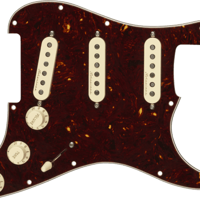 Genuine Fender USA Pre-Wired  Loaded Strat Pickguard Vintage Noiseless SSS Tortoise Shell image 2