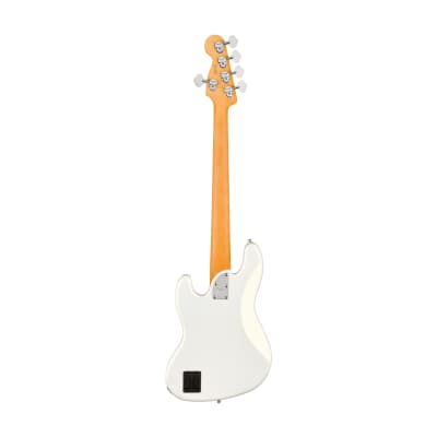 [PREORDER] Fender American Ultra 5-String Jazz Bass Guitar, Maple FB, Arctic Pearl image 2