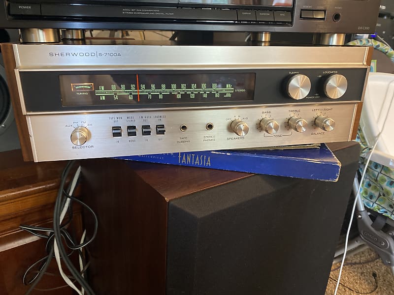 Sherwood vintage receiver S7100A 1970s Silver Reverb