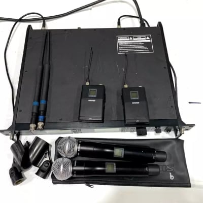 Shure UR4D L3 Dual Wireless Receiver W/2 UR2 Handheld Transmitters #2417 (One) image 16