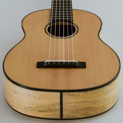 Romero Creations RC-P6-SMG Parlor Guitar Spruce and Spalted Mango "LOJA" Tuned E to E image 4