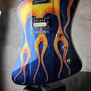GMP Guitars  Firebird   Purple Metal Flake with Flame image 1