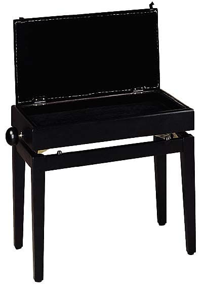 Banquette Piano avec porte partition Stagg PB55 noir mat pelotte velours  noir