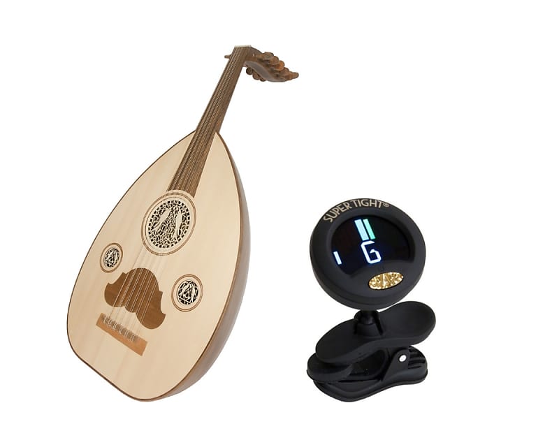 New Mid-east Oud Package Includes: Arabic Oud W/ Soft Gig Bag Case + Chromatic Tuner image 1