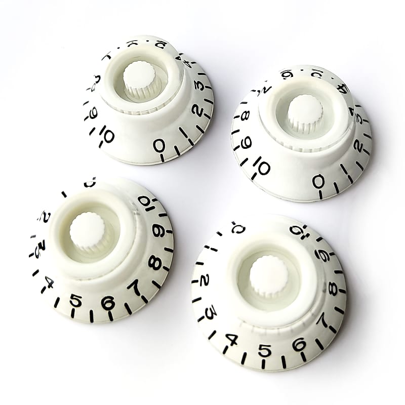 Top Hat Speed Control Knobs White 4x Knob Reverb