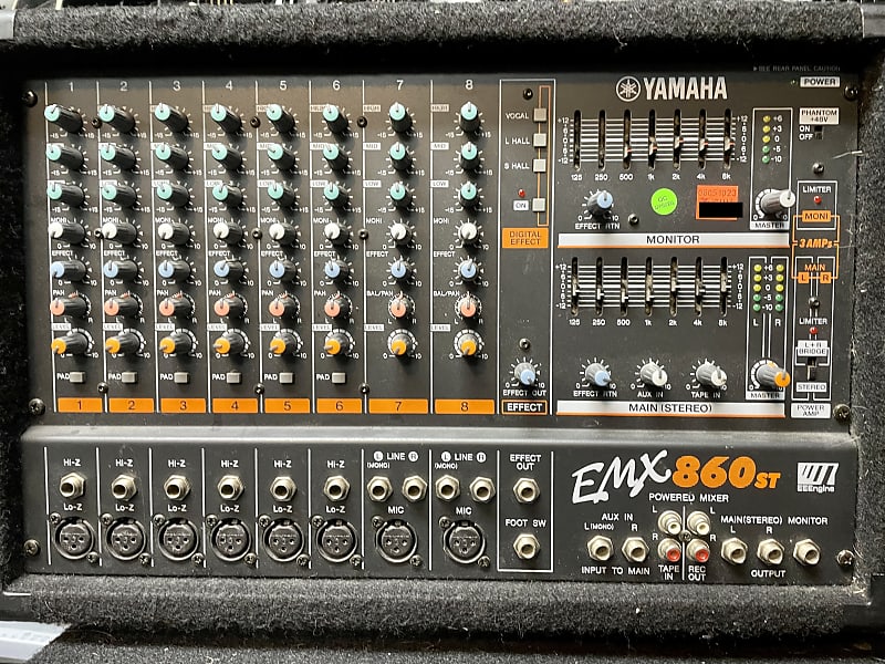 Yamaha EMX 860 ST Powered Mixer - 8 channel, 3x200W, 400W