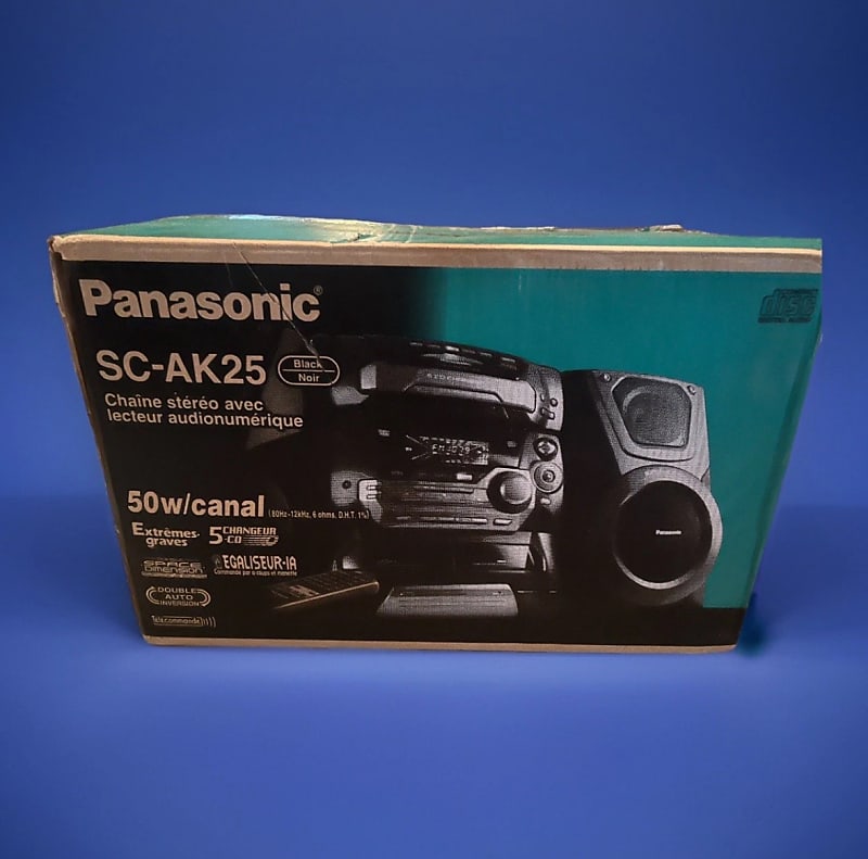 NEW IN BOX: Panasonic SC-AK25 CD Stereo System, 5 CD Changer