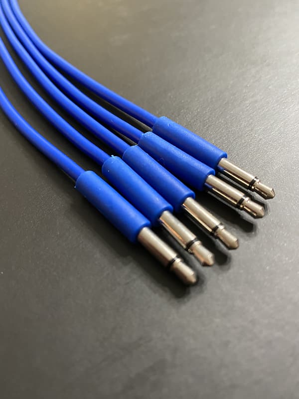 Eurorack Patch Cable 12 inch (5pcs) Blue image 1