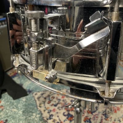 Yamaha 14x5" Steel Shell Snare Drum, No Badge 1980s - Chrome image 9