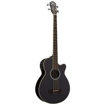Oscar Schmidt OB100B Acoustic-Electric  Bass Guitar - Black image 2