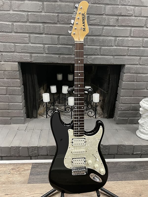 Slammer By Hamer HSH Electric Guitar Black | Reverb