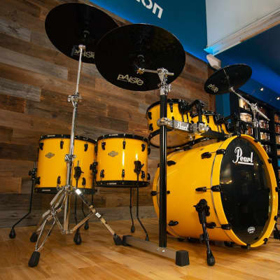 Pearl Masters Premium Maple (Mrp) 6 Piece Drum Kit, Canary Yellow Sparkle Lacquer (Pre Loved) image 16