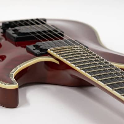 Edwards ESP E-HR-145NT/QM Electric Guitar with Padded Gigbag - Black Cherry image 8