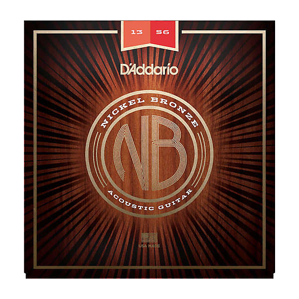 D'Addario NB1356 Nickel Bronze Acoustic String Set Medium 13-56 image 1