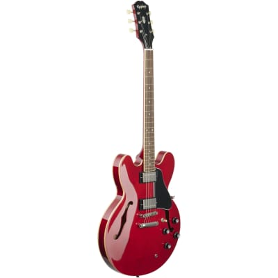 Epiphone ES-335 Semi-Hollowbody Electric Guitar, Cherry image 4