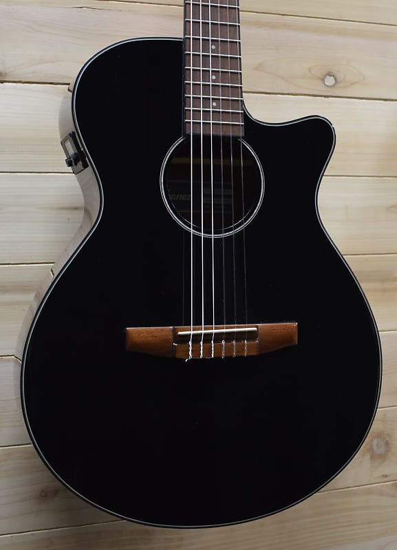 Used Ibanez AEG50N Classical Acoustic Electric Guitar Black High Gloss image 1