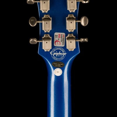 Used Epiphone Limited Edition Riviera Custom P93 Royale Chicago Blue Pearl with Gig Bag image 17
