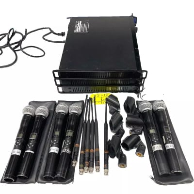 Shure UR4D+ Dual H4 Wireless Receiver W/(2)UR2 Handheld Transmitters #2418 (One) image 2