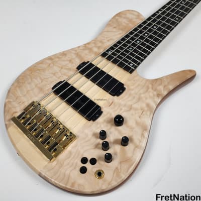 Fodera Imperial Elite 6-String Bass Single Cut Quilted Maple Mahogany Neck-Thru 11.5lbs I61484N image 3