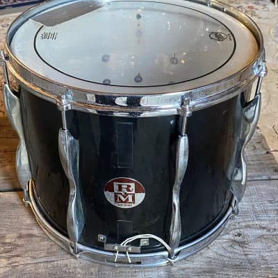 Rose Morris  Made in England 11.5x14" Marching Snare Drum / Black Wrap/ Fair Condition image 3