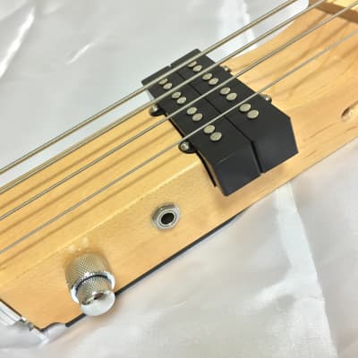 Ministar Basstar Travel Guitar Natural Finish 4 String Bass with